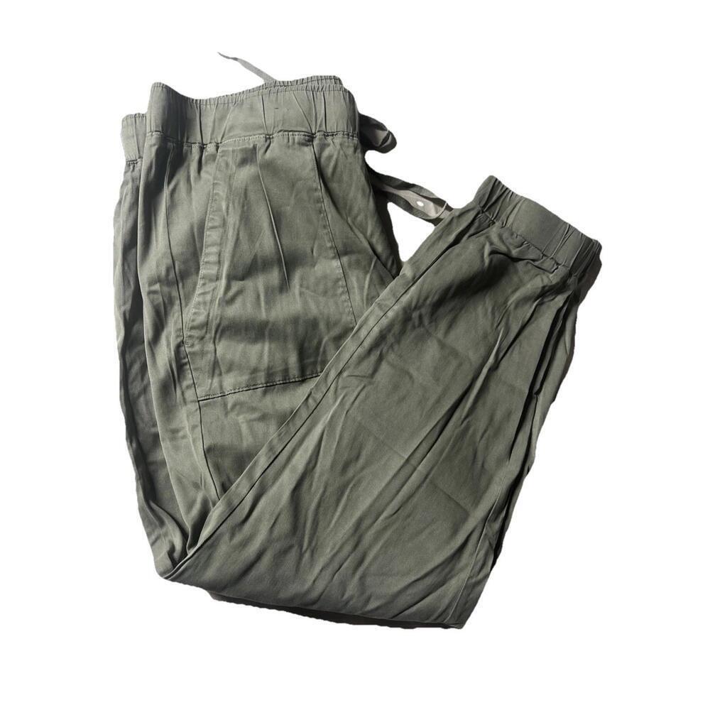 Buffalo David Jogging Jeans Elastic Waist Olive Green Womens Size Large. BR